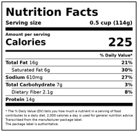 Texas Chili Company Beef Chili 16 oz Bag in Box Refrigerated Fully Cooked — Nutrition Facts