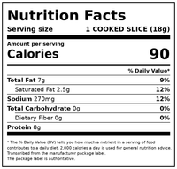 Great Value Naturally Hickory Smoked Thick Cut Sliced Bacon, 24 oz — Nutrition Facts