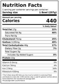 By Chef Ramsay Chicken Marsala Pasta with Roasted Chicken and Fettuccine, 10.51 oz (Frozen) — Nutrition Facts