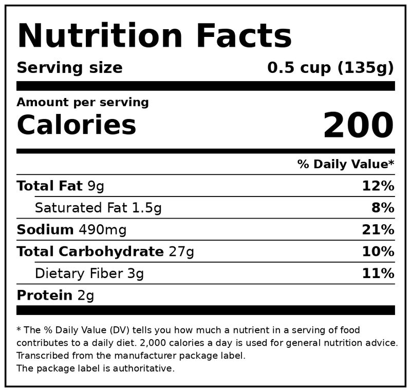 Freshness Guaranteed Original Potato Salad, Ready to Serve Small Tub, 16 oz (Refrigerated) — Nutrition Facts