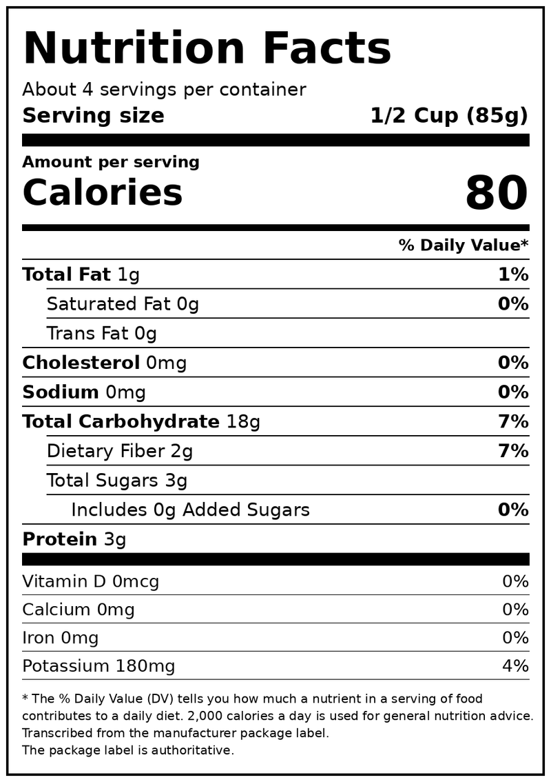 Kinder's Cowboy Butter Sweet Corn, 13.5 oz (Frozen) — Nutrition Facts