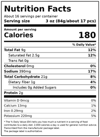 Checkers & Rally's Famous Seasoned Fries, Frozen 48 oz Bag — Nutrition Facts