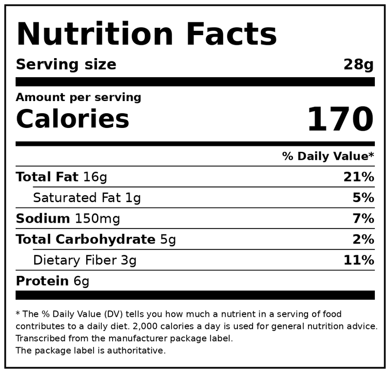 Blue Diamond Almonds, Classic Smokehouse Flavored Healthy Snack Nuts Perfect for Snacking and On-The-Go, 6 oz — Nutrition Facts