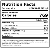 Hungry-Man Beer Battered Chicken, 28g of Protein, 5g of Fiber, Frozen Meal, 14.5 oz — Nutrition Facts