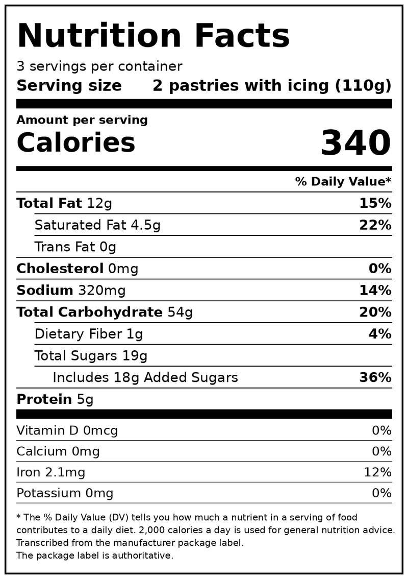 Pillsbury Frozen Toaster Strudel Pastries, Strawberry, 6 Ct, 11.7 oz — Nutrition Facts