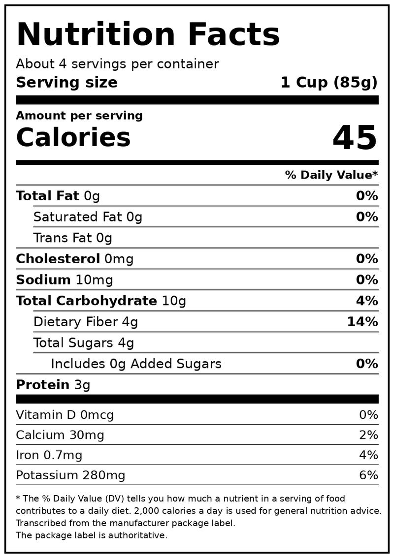 Kinder's Balsamic Glaze Brussels Sprouts, 13.5 oz (Frozen) — Nutrition Facts