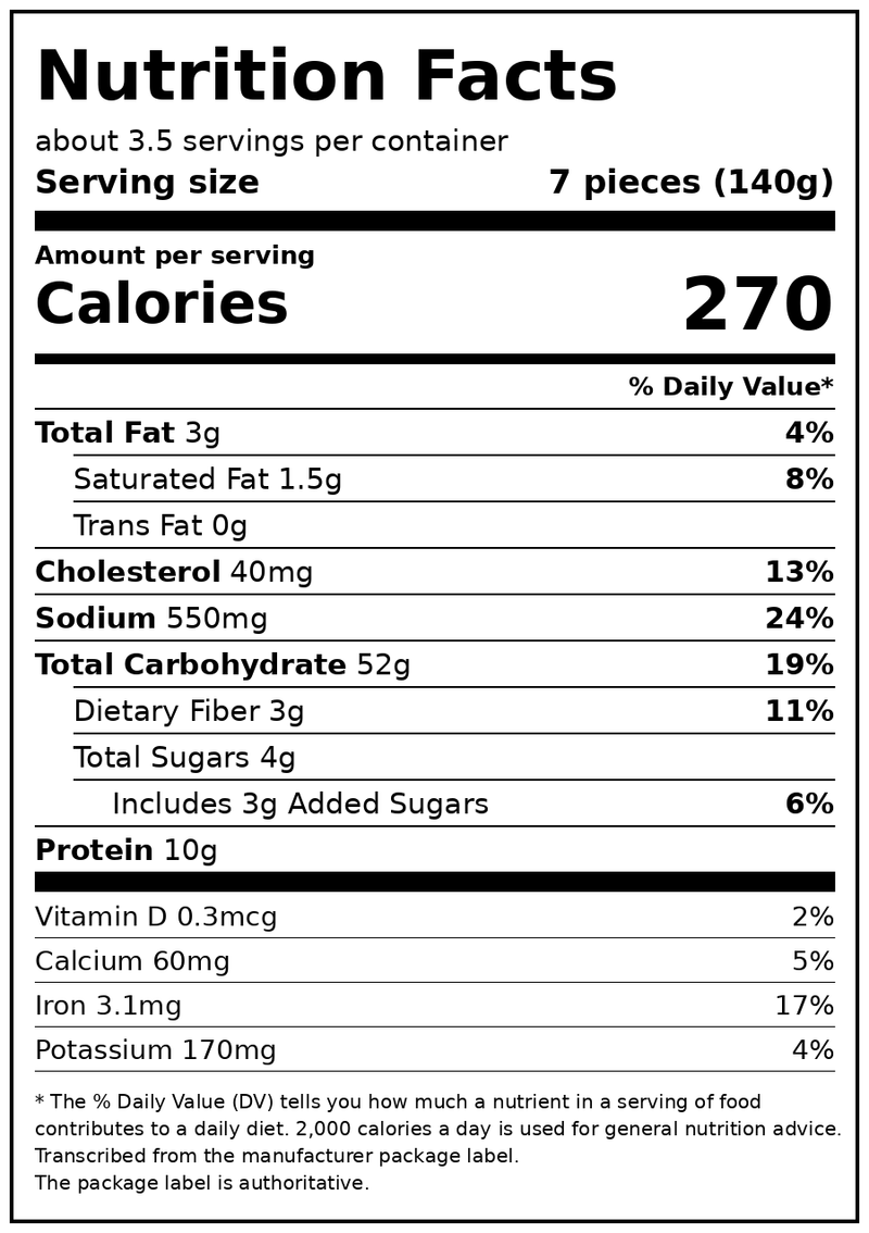 bettergoods Butternut Squash Ravioli, 18 oz (Frozen) — Nutrition Facts