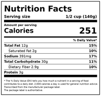 Freshness Guaranteed Amish Potato Salad, 16 oz — Nutrition Facts