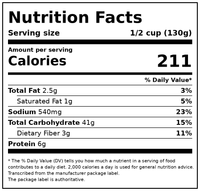 Freshness Guaranteed Baked Beans with Brisket, 32 oz Tub (Refrigerated) — Nutrition Facts
