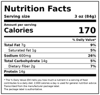 Tyson Any’tizers Crispy Boneless Chicken Nugget Bites, 24 oz (Frozen, Fully Cooked) — Nutrition Facts
