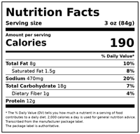 Tyson Any'tizers Honey BBQ Boneless Chicken Bites, 24 oz (Frozen, Fully Cooked) — Nutrition Facts