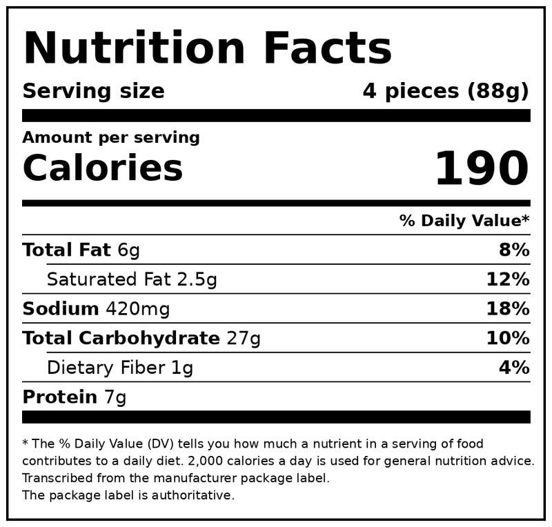 Bagel Bites Mini Pizza Bagel Frozen Snacks, 1 Box, for After-School and Late Night Snacking, Cheese and Pepperoni, No High-Fructose Corn Syrup and No Artificial Flavors, 18 Count — Nutrition Facts