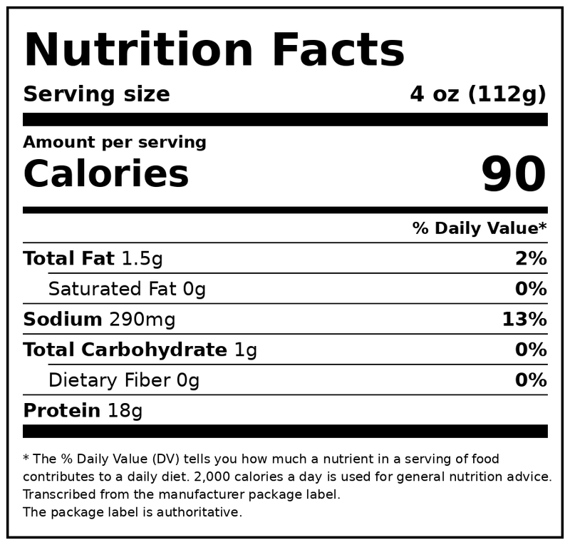 Great Value Boneless Skinless Diced Chicken Breast, 2 lb (Frozen) — Nutrition Facts