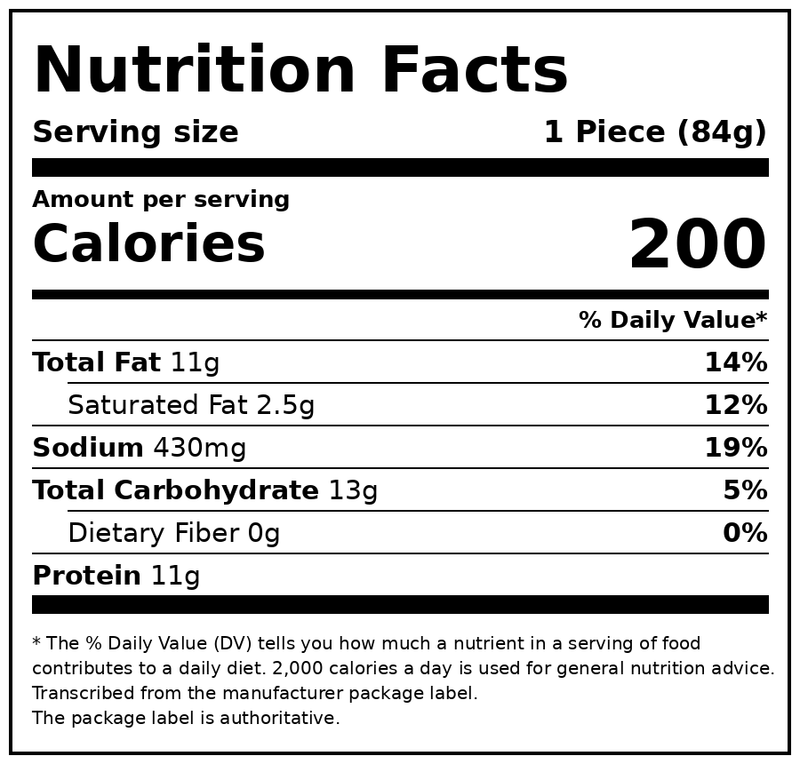 Perdue, No Antibiotics Ever, Refrigerated Breaded Chicken Breast Cutlet Patties, 12 oz. Tray — Nutrition Facts