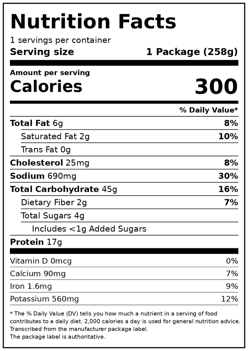 Lean Cuisine Swedish Meatballs, Frozen Meal, 9.125 oz — Nutrition Facts
