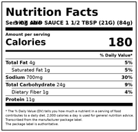 TGI Fridays Boneless Chicken Bites Frozen Appetizers, for Restaurant-Style Snacking and Hosting, Honey BBQ, 15 oz (425g) — Nutrition Facts