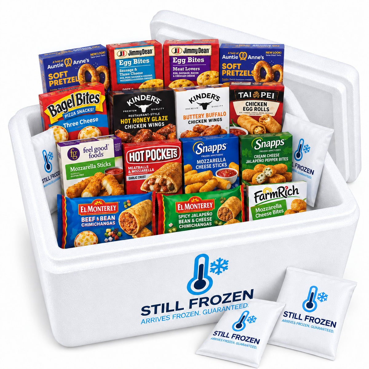 The Game Day Box · Cooler XL in a Still Frozen foam cooler with gel packs