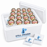 President Camembert Soft-Ripened Cheese, 8 oz (Refrigerated) — Multipack of 16 in a Still Frozen cooler