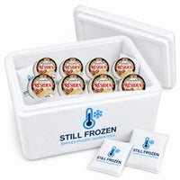 President Camembert Soft-Ripened Cheese, 8 oz (Refrigerated) — Multipack of 8 in a Still Frozen cooler